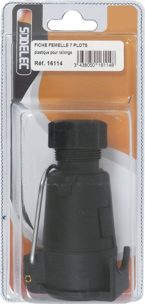 FICHE FEMELLE PLASTIQUE 7 PLOTS AVE