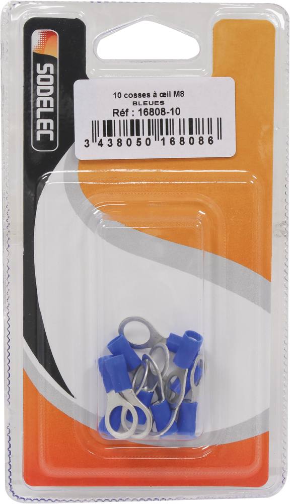 10 COSSES A OEIL M8 BLEU   BL