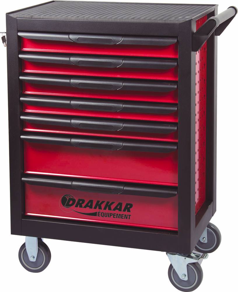 SERVANTE ROUGE 7 TIROIRS