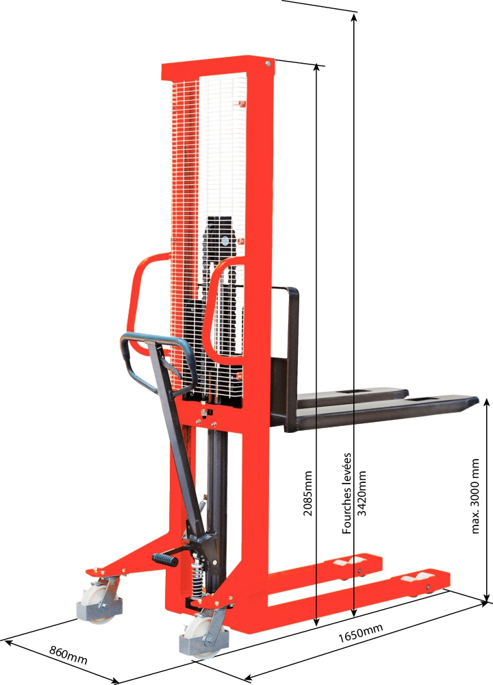 GERBEUR HYDRAULIQUE 300CM CAPACITE