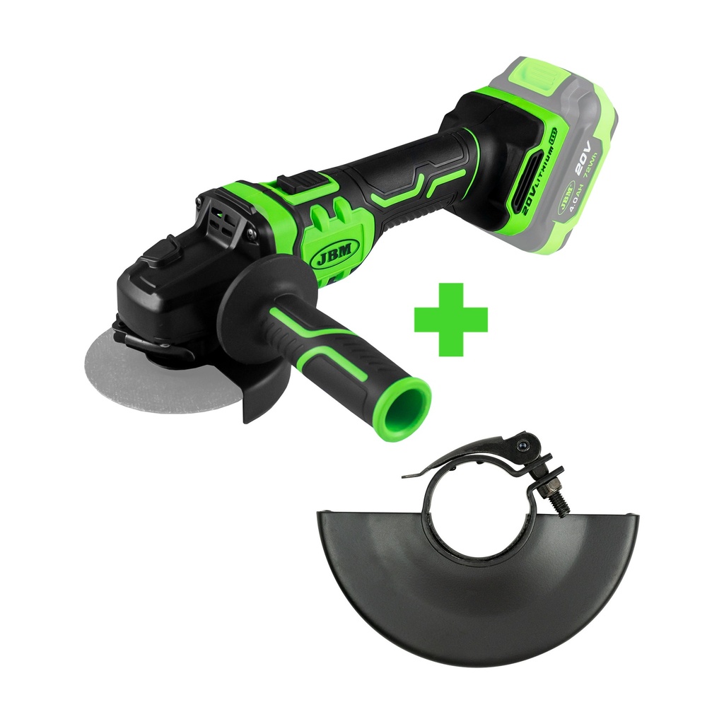 60008 MEULEUSE ANGULAIRE AVEC MOTEUR BRUSHLESS + 14808 GARDE-ROUE 125 MM