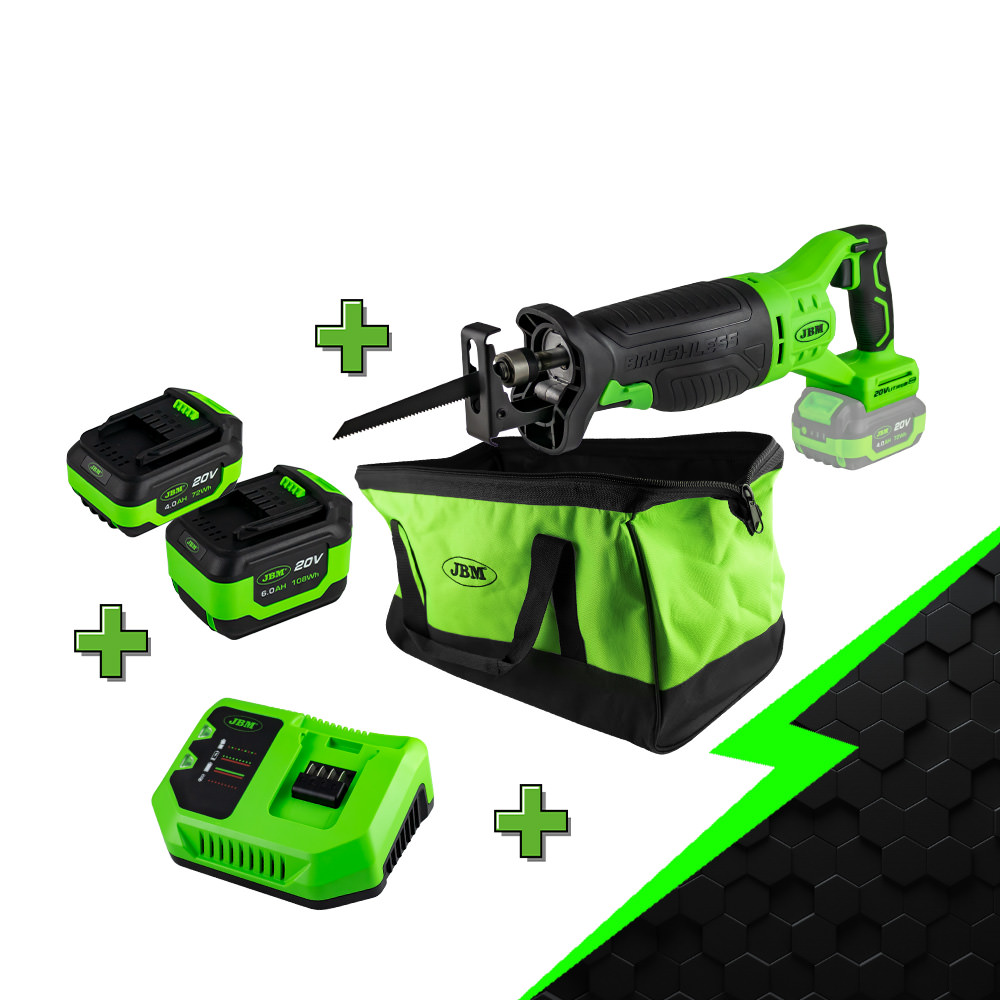 PROMO ÉLECTRIQUE AVEC SCIE DE SABLE + BATTERIE 4.0AH + BATTERIE 6.0AH + CHARGEUR 20V  + SAC