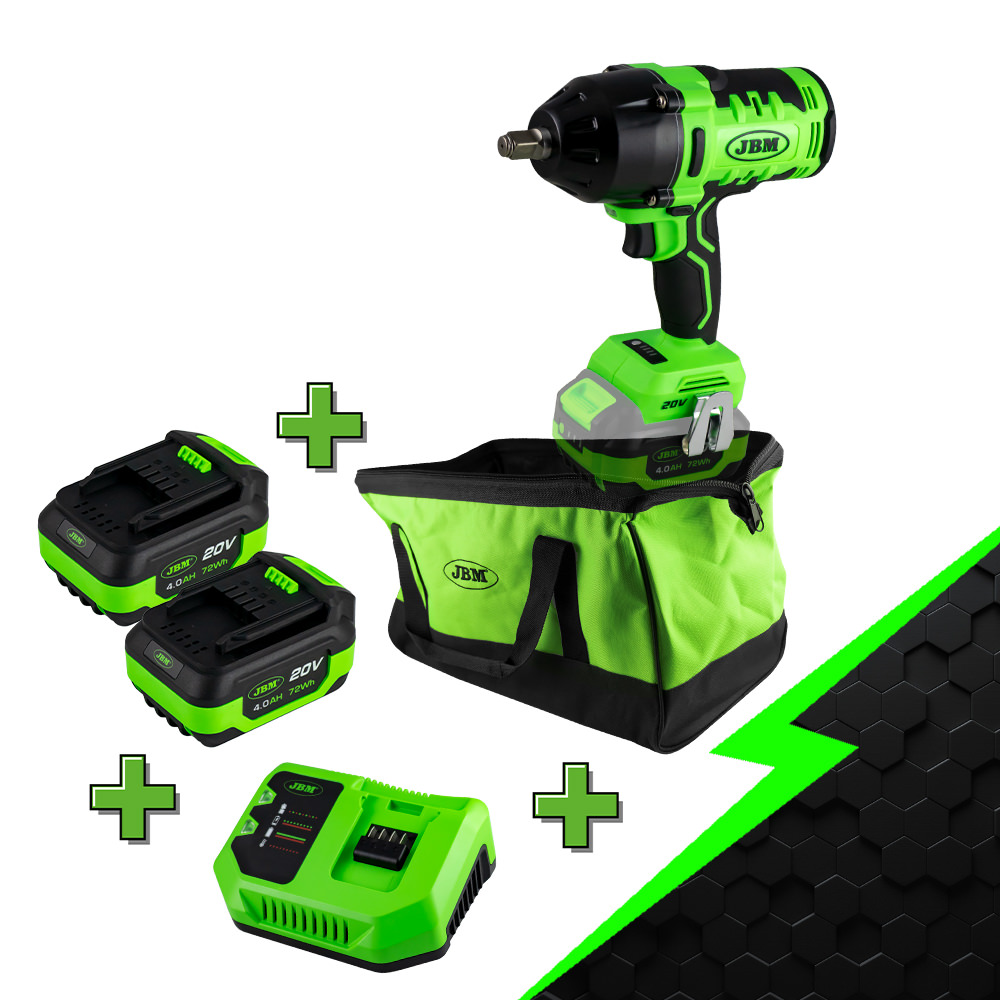 PROMO ELECTR: CLÉ À CHOC 1/2” AVEC MOTEUR SANS BALAIS 60018 + X2 60013 + 60016 + 53782