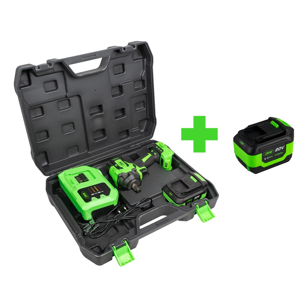 CLÉ À CHOC 1/2” AVEC MOTEUR BRUSHLESS REF.60046 550NM+60015