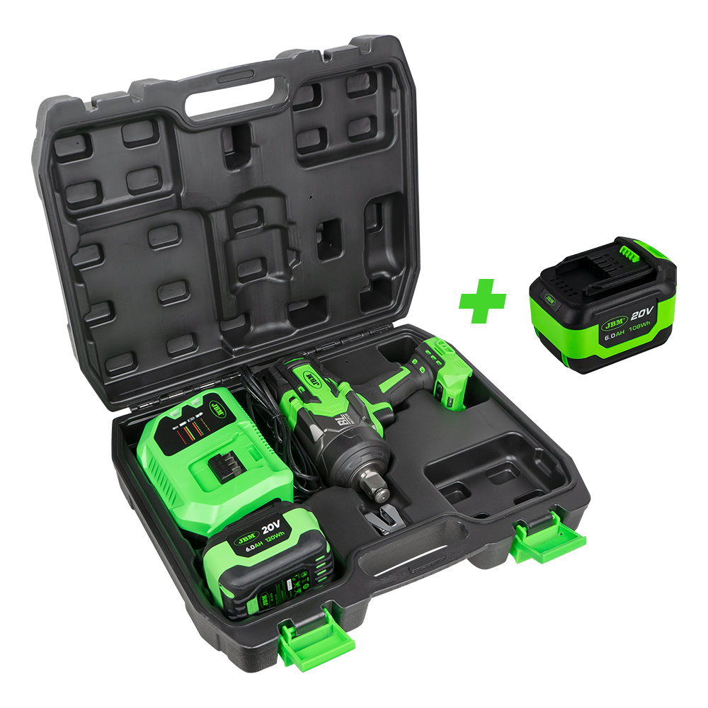 60048C CLÉ À CHOC 3/4"  A BATTERIE AVEC MALLETTE + 60015 BATTERIE LITHIUM-ION 6.0 AH