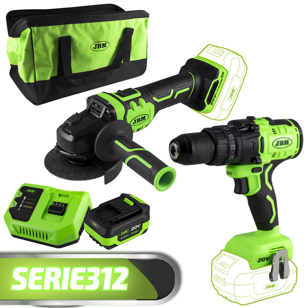 PROMO ÉLECTROPORTATIF: PERCEUSE+MEULEUSE+SAC À DOS+BATTERIE+CHARGEUR