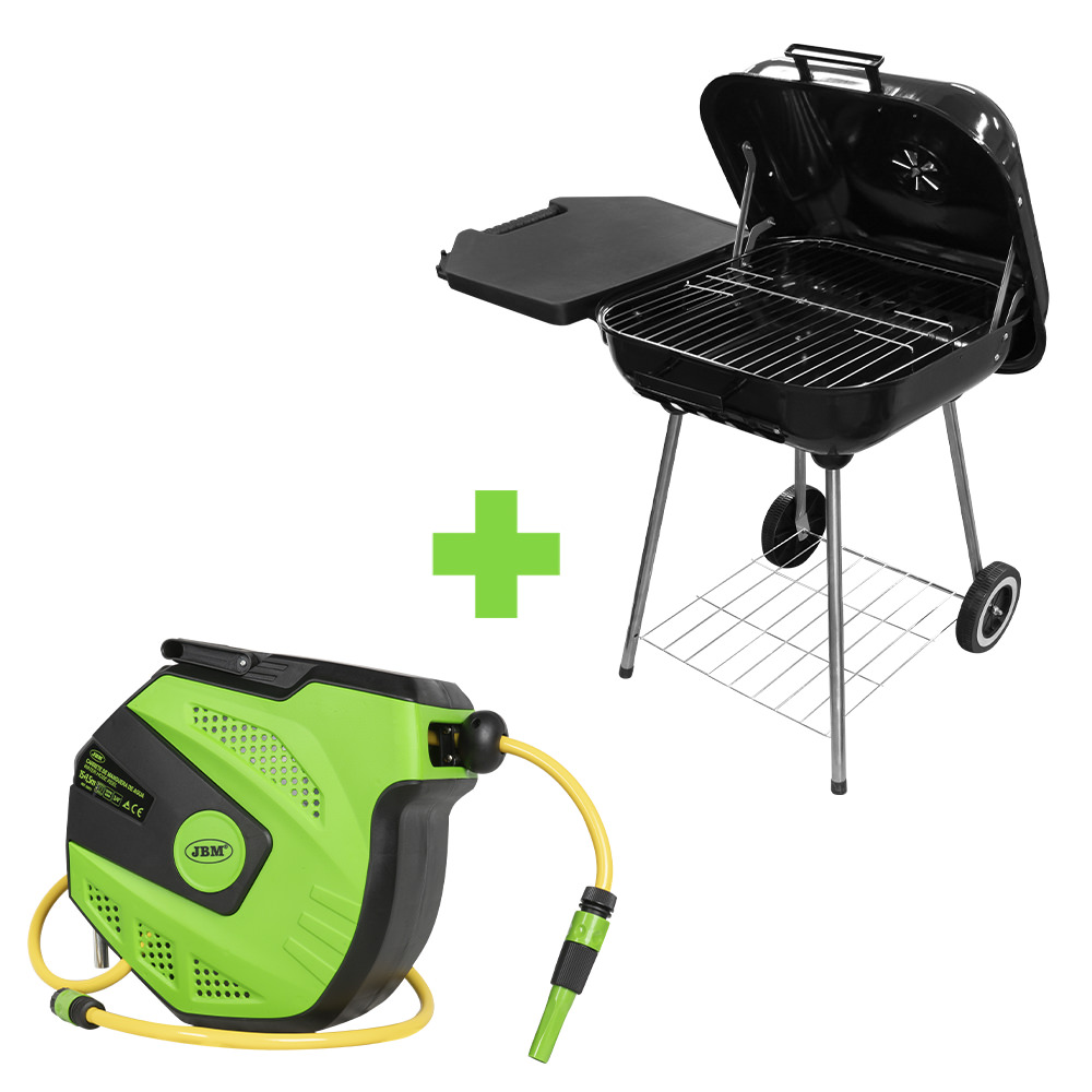 53931 GRILLE BARBECUE + 53872 ENROULEUR D'EAU RACCORD 15M