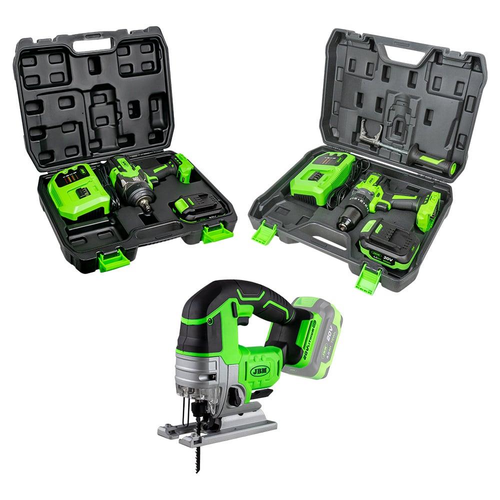 60047C PERCEUSE À PERCEUSE SANS FIL À 2 VITESSES + 60044C CLÉ À CHOC 1/2” + 60010 SCIE À HORLOGER