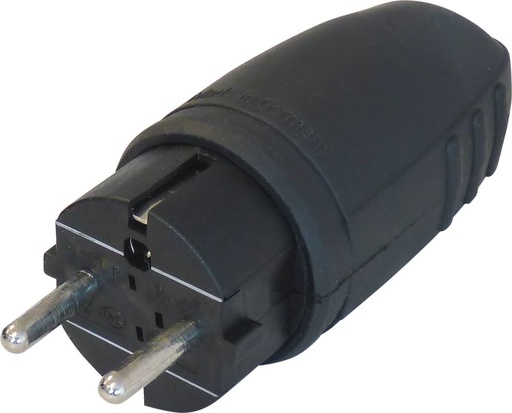 FICHE MALE CAOUTCHOUC ETANCHE 2P+T