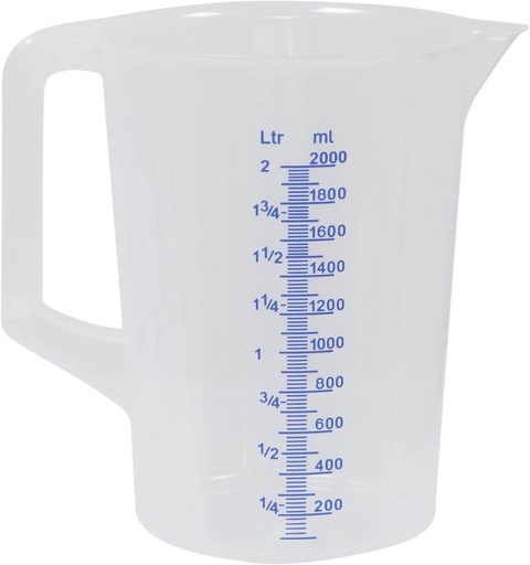 MESURE 2 LITRES GRADUEE-TRANSPARENT