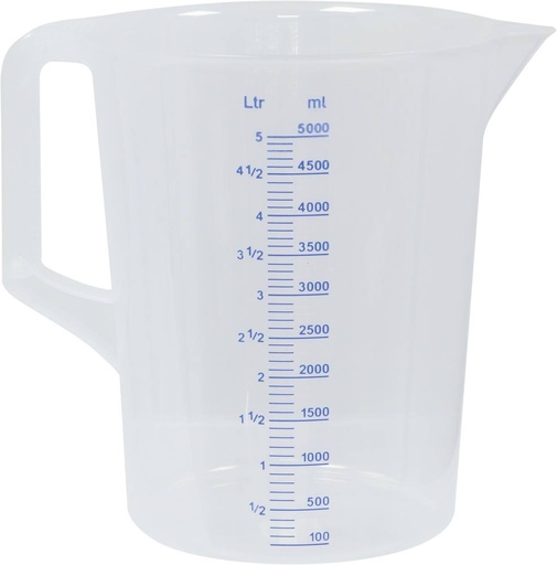 MESURE 5 LITRES GRADUEE-TRANSPARENT