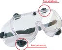 LUNETTES MASQUE - 4 AERATEURS