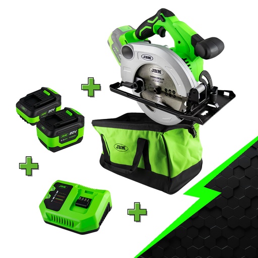 PROMO ÉLECRIQUE AVEC SCIE CIRCULAIRE 60007 + BATTERIE4.0AH + BATTERIE 6.0AH + CHARGEUR 20V + SAC