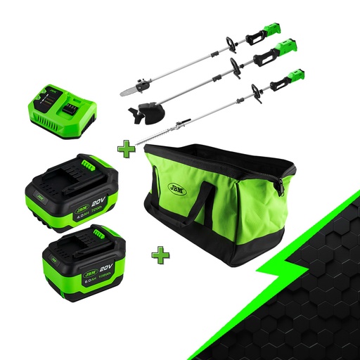 PROMO 60040 MACHINE DE JARDIN ÉLECTRIQUE MULTIFONCTIONNELLE + 60013 + 60015 + 60016 + 53782