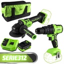 PROMO ÉLECTROPORTATIF: PERCEUSE+MEULEUSE+SAC À DOS+BATTERIE+CHARGEUR