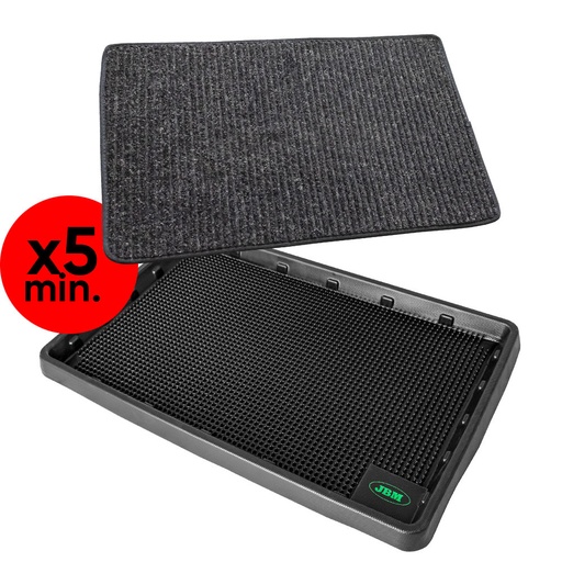 X1 TAPIS DE SÉCHAGE 53863 + X1 TAPIS AVEC RÉSERVOIR POUR LE LIQUIDE DÉSINFECTANT 53862