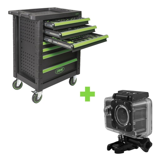 PROMO 53904 SERVANTE D'OUTILS 7 TIROIRS + 53865 CAMÉRA DE SPORT