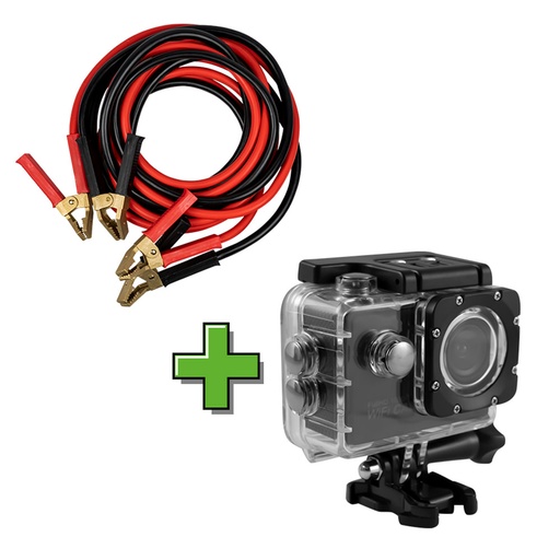 PROMO CABLE DE DÉMARRAGE  70MMX2 / 5M AVEC PINCES EN LAITON MASSIF + 53865