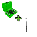53082 CLÉ DYNAMOMÉTRIQUE + 53915 JEU D’EMBOUTS TORX 6 PIÈCES 1/2"