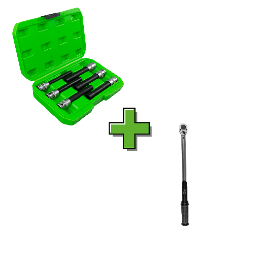 53082 CLÉ DYNAMOMÉTRIQUE + 53915 JEU D’EMBOUTS TORX 6 PIÈCES 1/2"