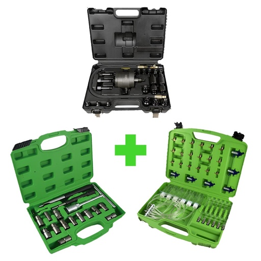 EXTRACTEUR DE PNEUMATIQUE INJECTEURS 54186 + SET INJECTEUR 52813 + TESTEUR 51493