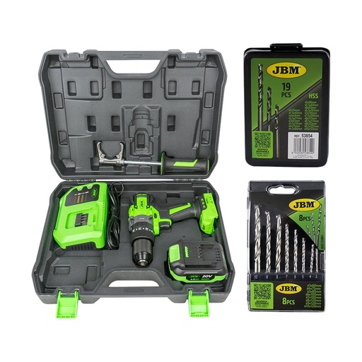 60047C PERCEUSE À PERCEUSE  + 53861 KIT DE FORETS POUR BÉTON  + 53854 KIT DE FORETS HÉLICOÏDAUX